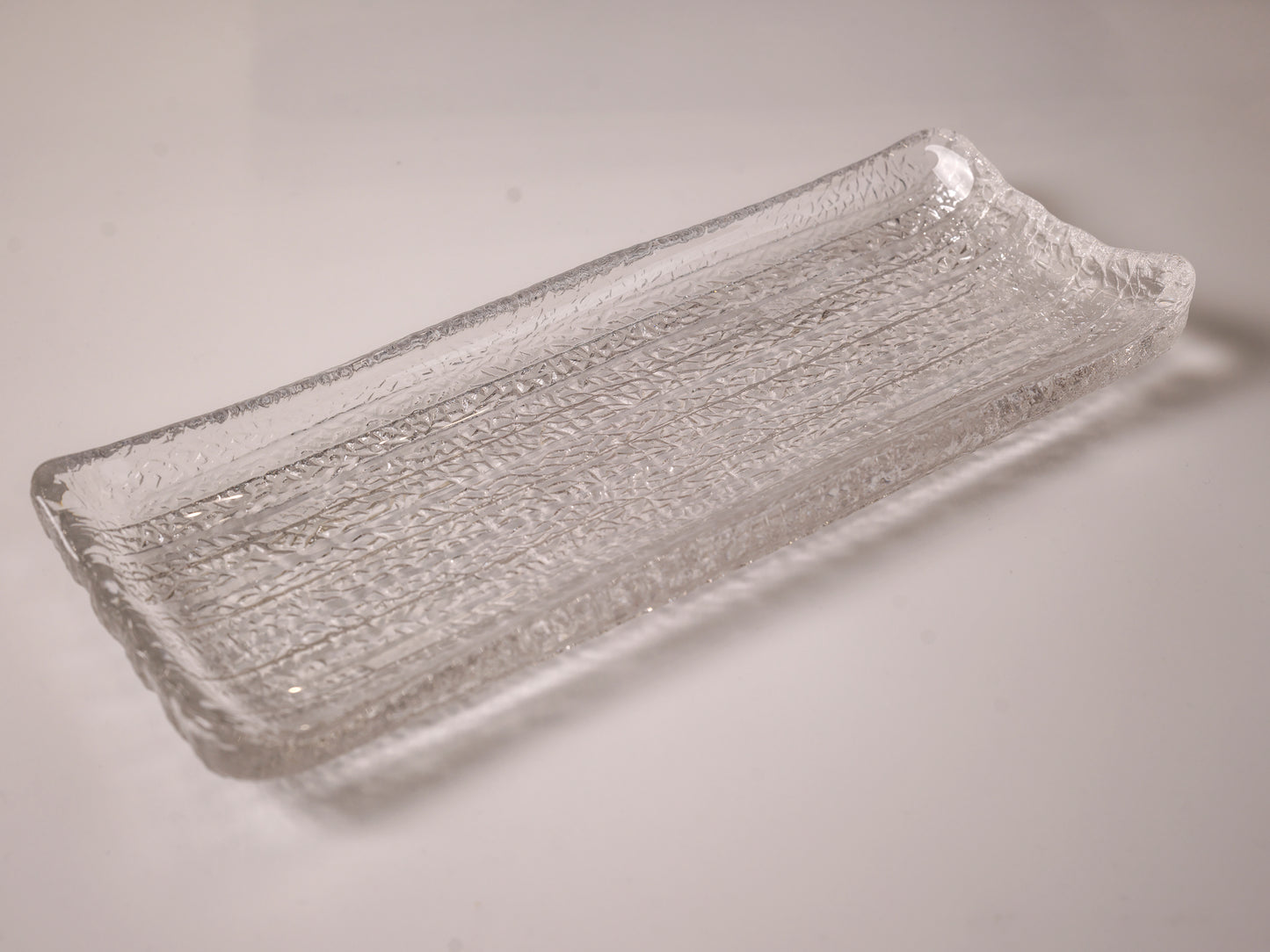 CRYSTAL GLASS TRAY SET