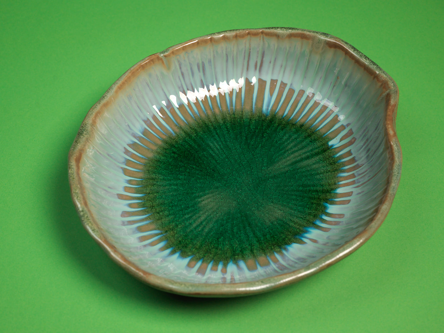 JADE REACTIVE GLAZE CERAMIC BOWL SET