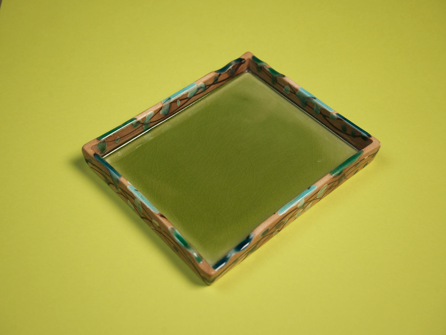 JADE GLAZE/MATTE CERAMIC TRAY / JUMBO BOWL SET