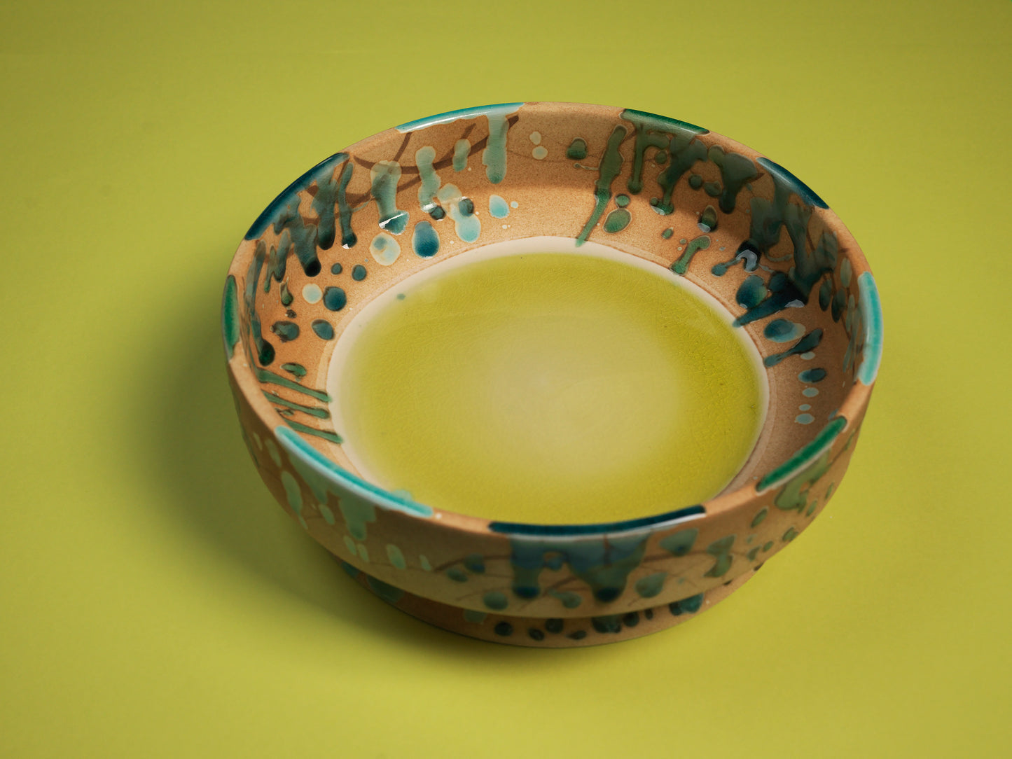 JADE GLAZE/MATTE CERAMIC TRAY / JUMBO BOWL SET