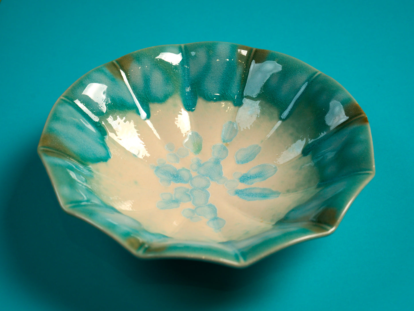 AQUA GLAZE CERAMIC BOWL