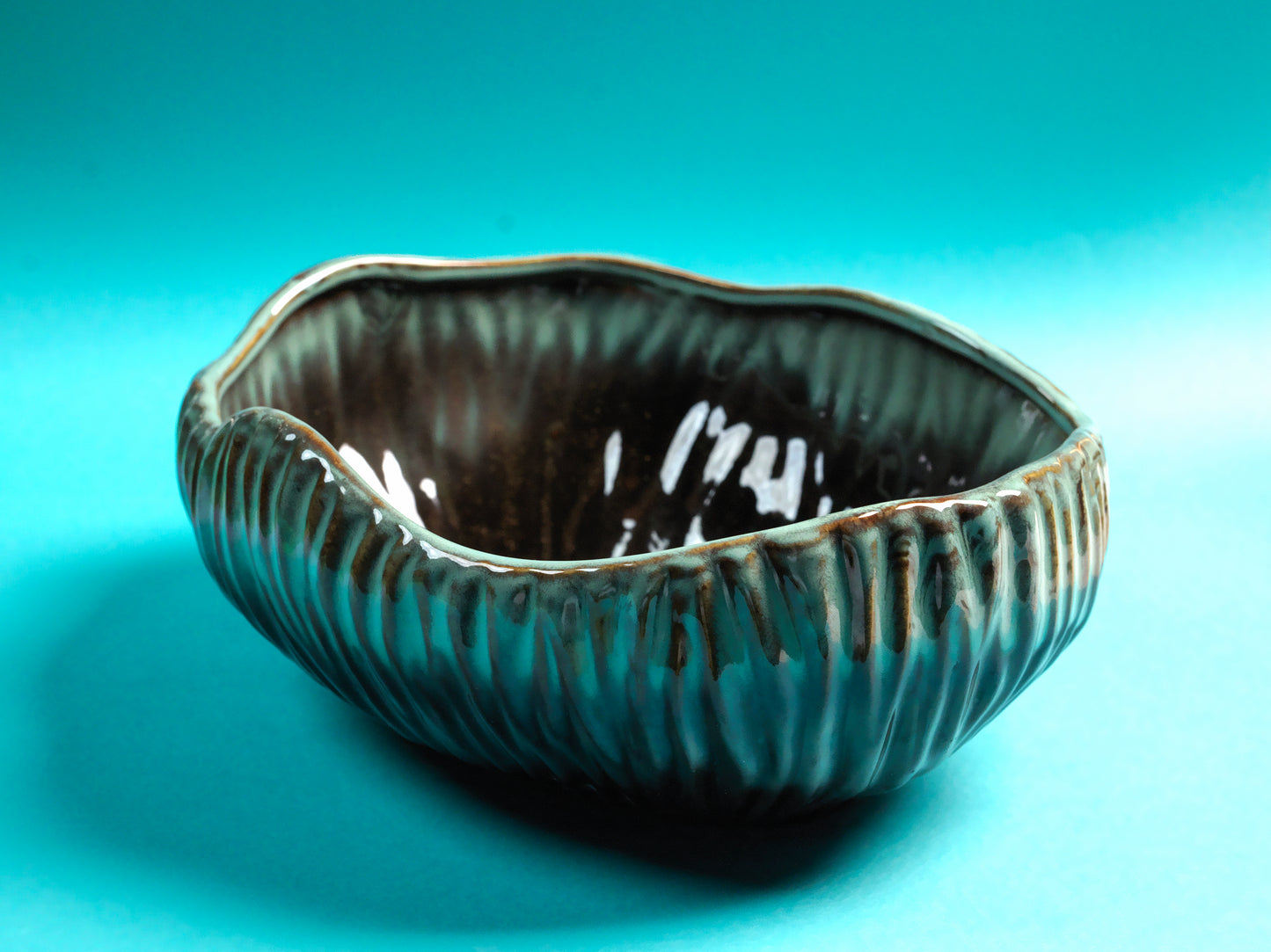 AQUA GLAZE CERAMIC JUMBO BOWL