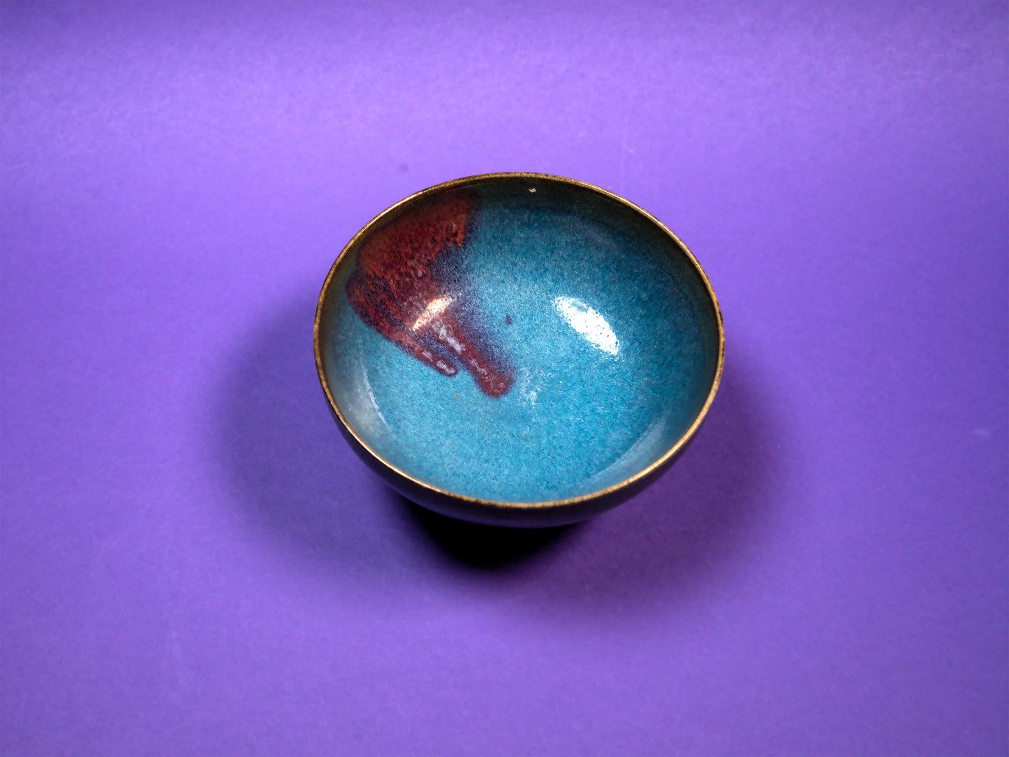 AZURE GLAZE/MATTE CERAMIC BOWL