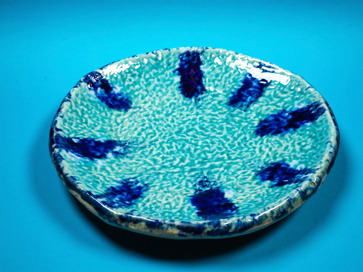 AZURE GLAZE CERAMIC PLATE