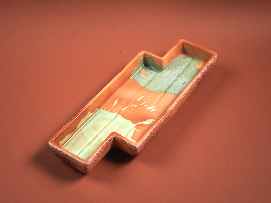 TERRA COTTA GLAZE/MATTE CLAY DESIGN TRAY