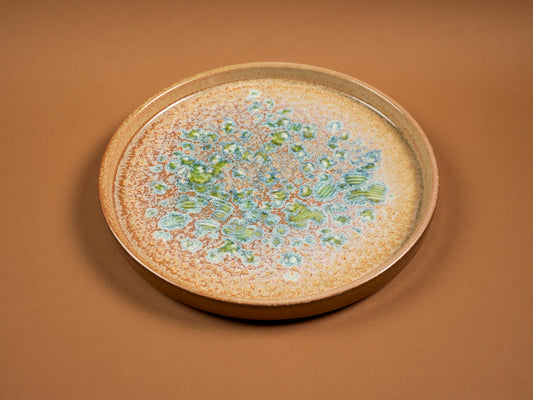 TERRA COTTA GLAZE CERAMIC PLATE