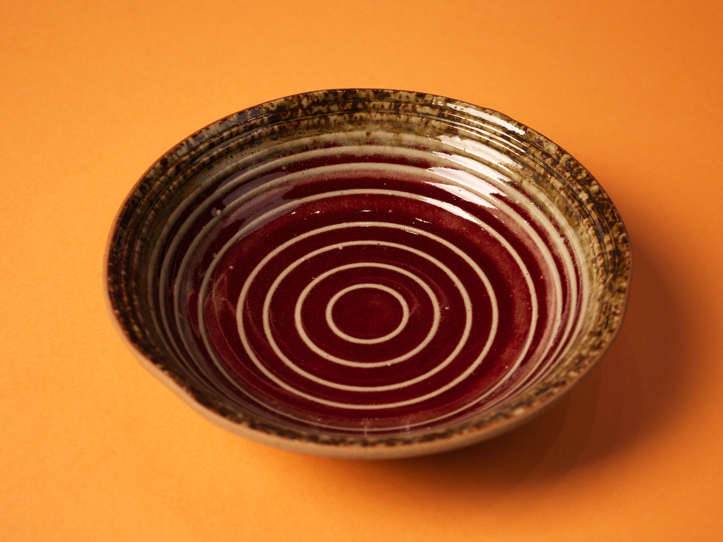 ROSE REACTIVE GLAZE CERAMIC TRAY / BOWL SET