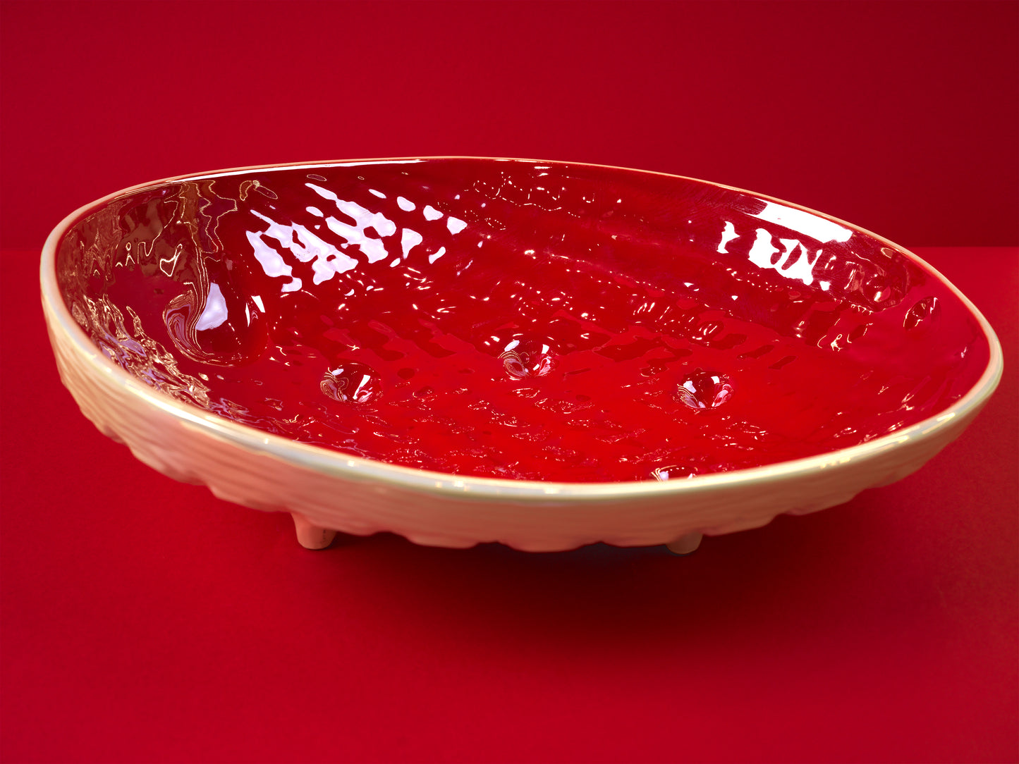 ROSE GLAZE CERAMIC JUMBO BOWL