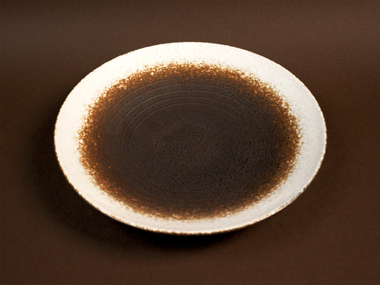 BROWN MATTE GLAZE CERAMIC PLATE