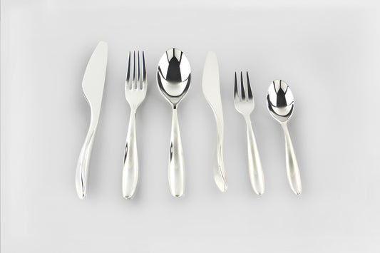 SILVER PLATING GLASS CUTLERY SET