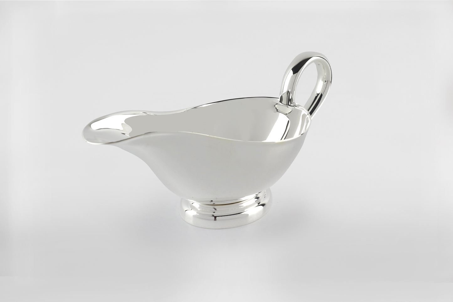 SILVER PLATING GLASS GRAVY BOAT